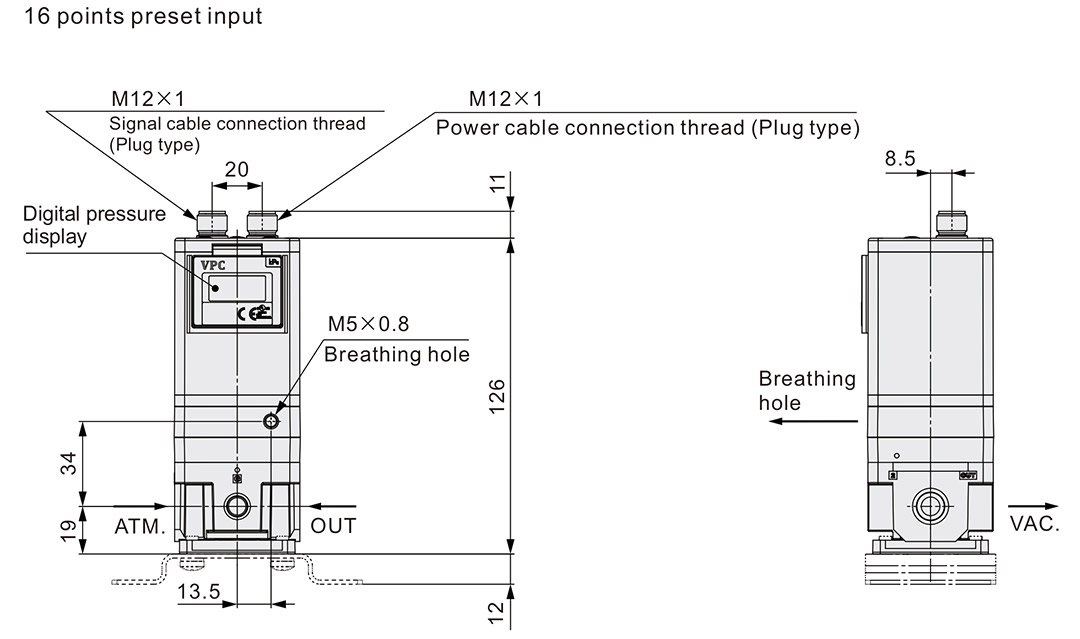 Электропневматический вакуумный преобразователь