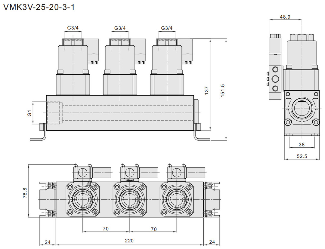 Клапаны отсечные Co-ax VMK25