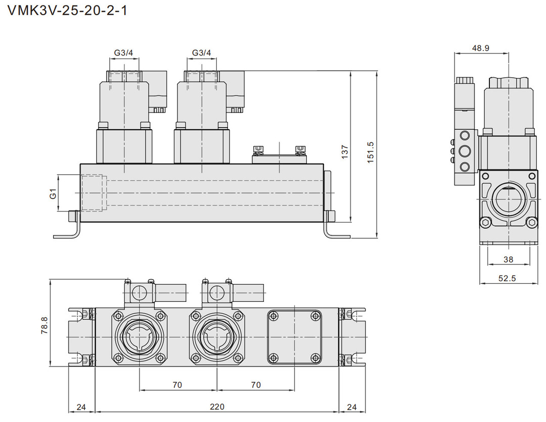 Клапаны отсечные Co-ax VMK25